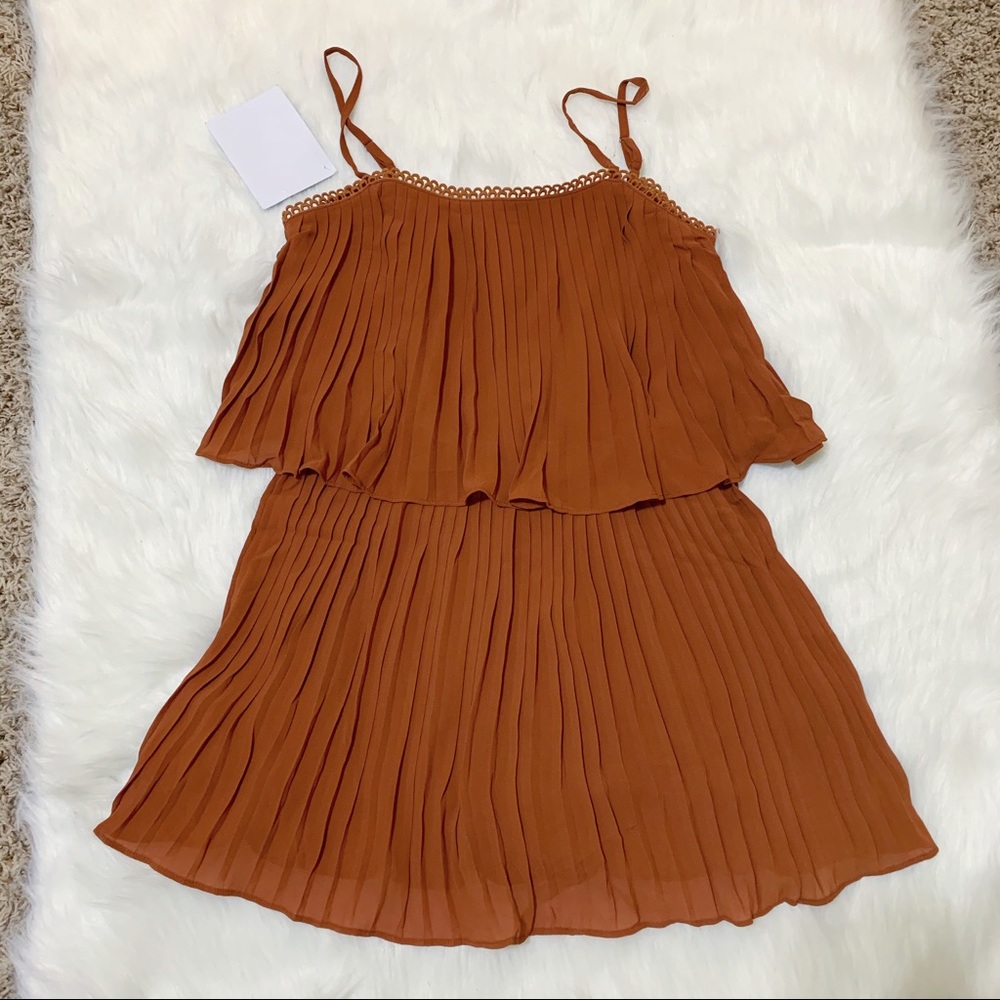 Pleated romper dress